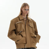 Heavy Industry Multi-pocket Function Cargo Jacket Coat