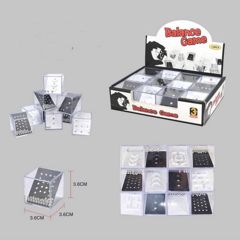 Maze puzzle balance game box