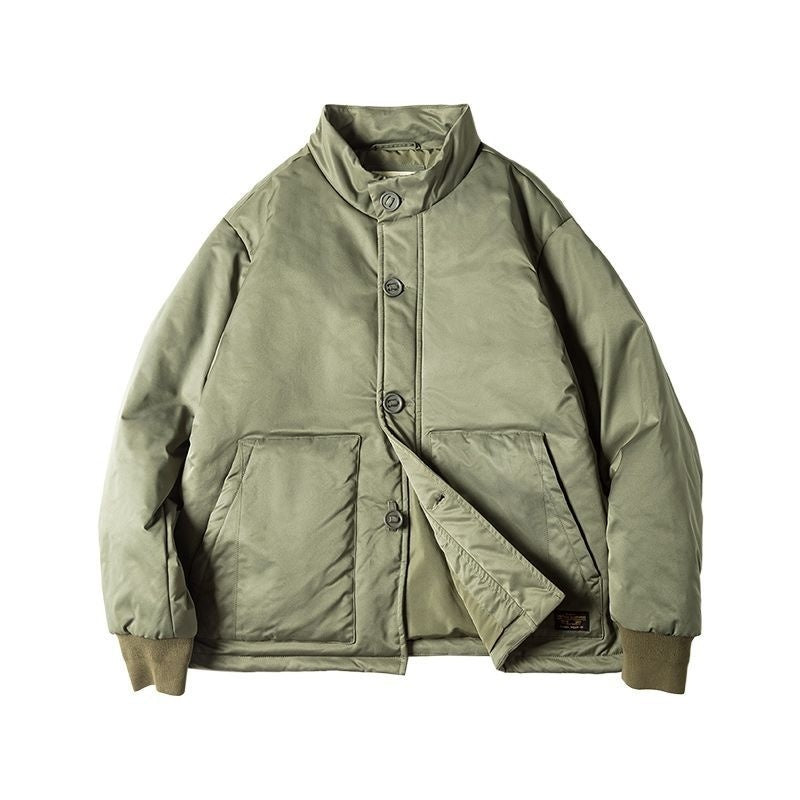 Workwear Japanese Single Breasted Coat For Men Winter