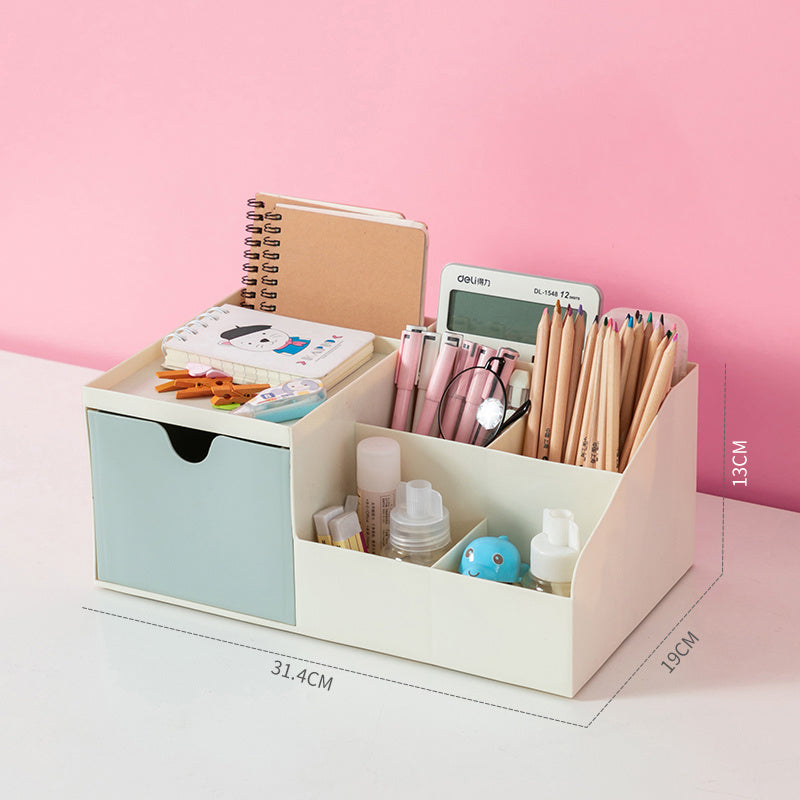 Girl Heart Student Children Cosmetics Stationery Pen Holder Desk Shelf