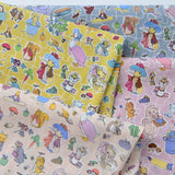 Summer Rabbit Illustration Cotton Fabric Cotton