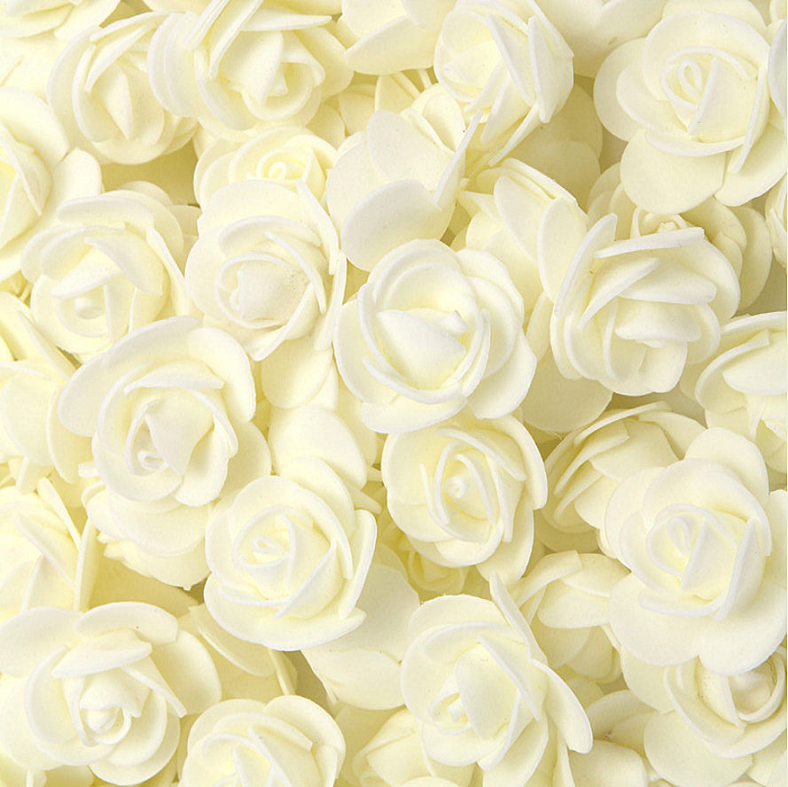 Lot 500Pcs Diameter 3cm Foam Rose Artificial Flowers Gifts Box Diy Wedding Christmas Home Decor art materials