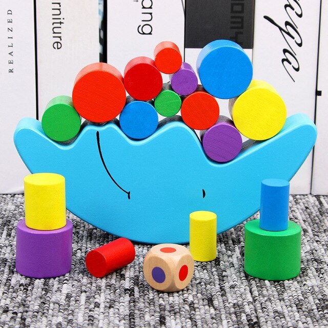 Wooden Cartoon Owl Balance Early Education for Intelligence Game