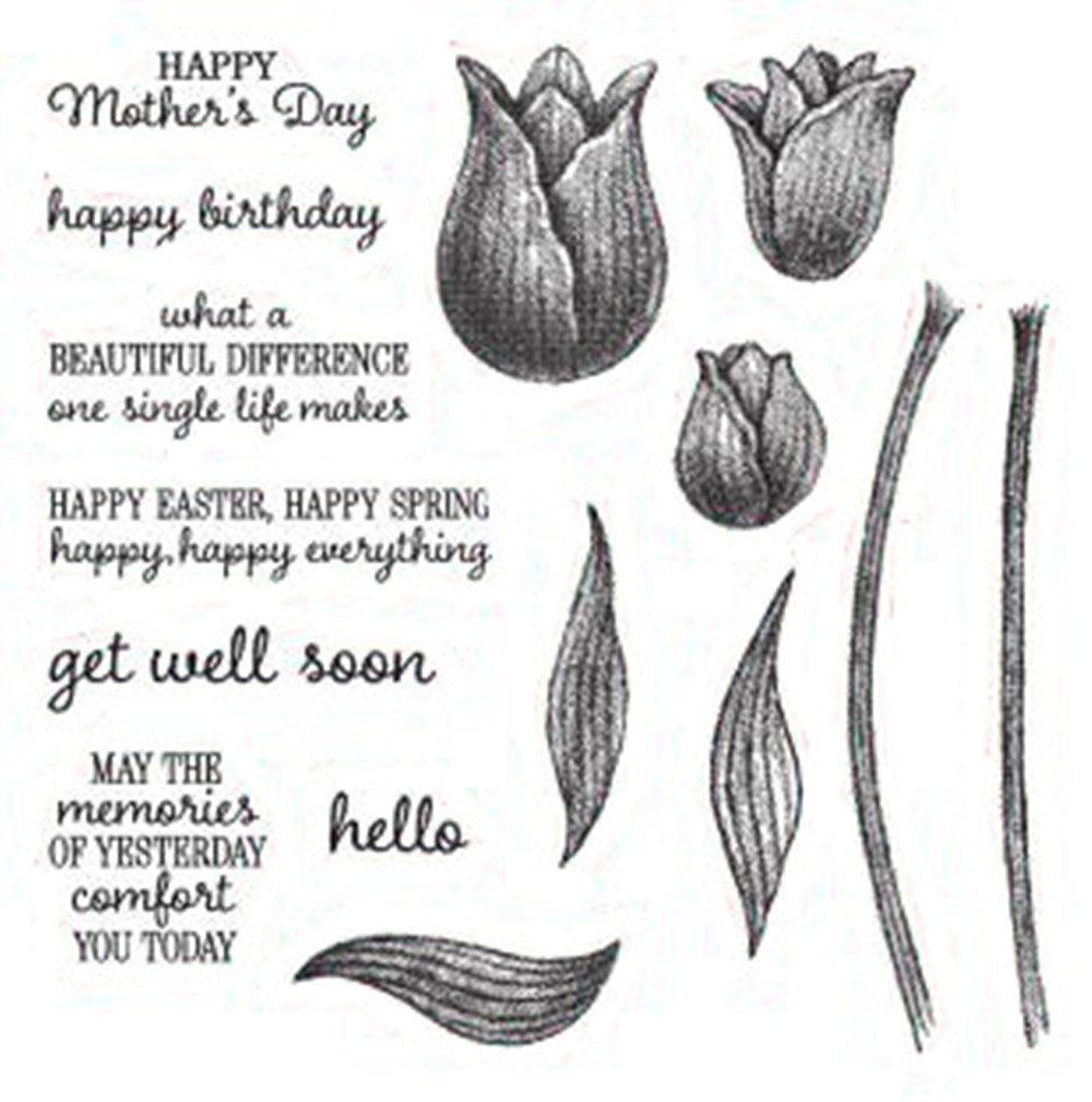 Tulip scrapbooking DIY stamp