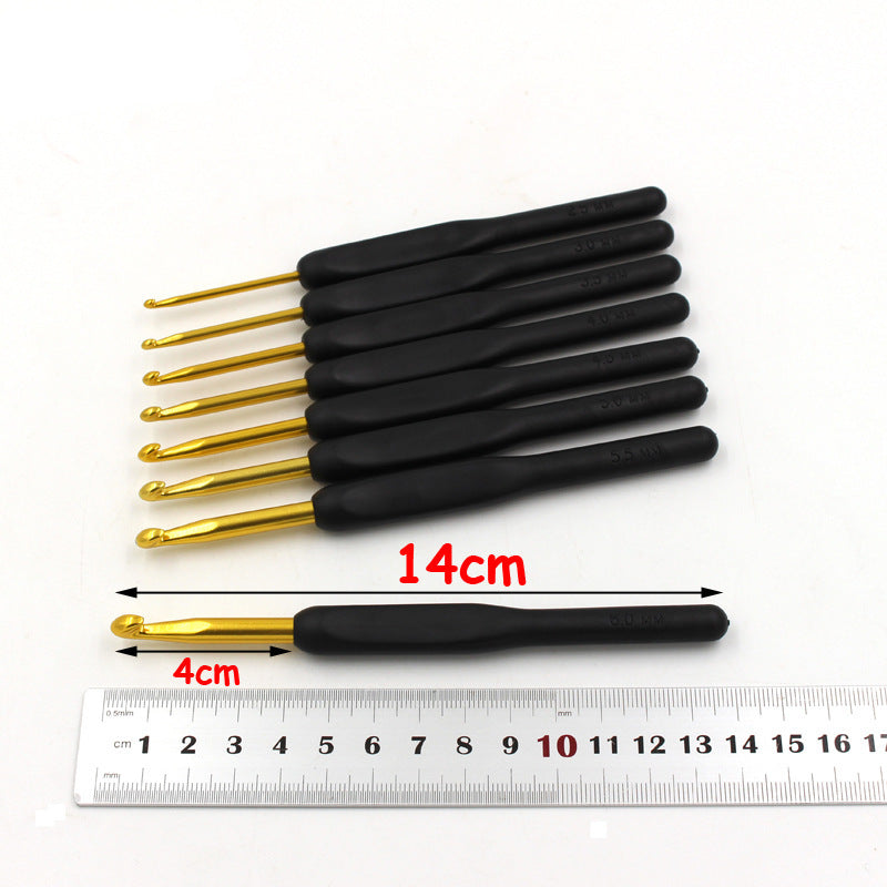 Knitting DIY Thick Sweater Plastic Soft Handle Crochet Hook Set Of 8