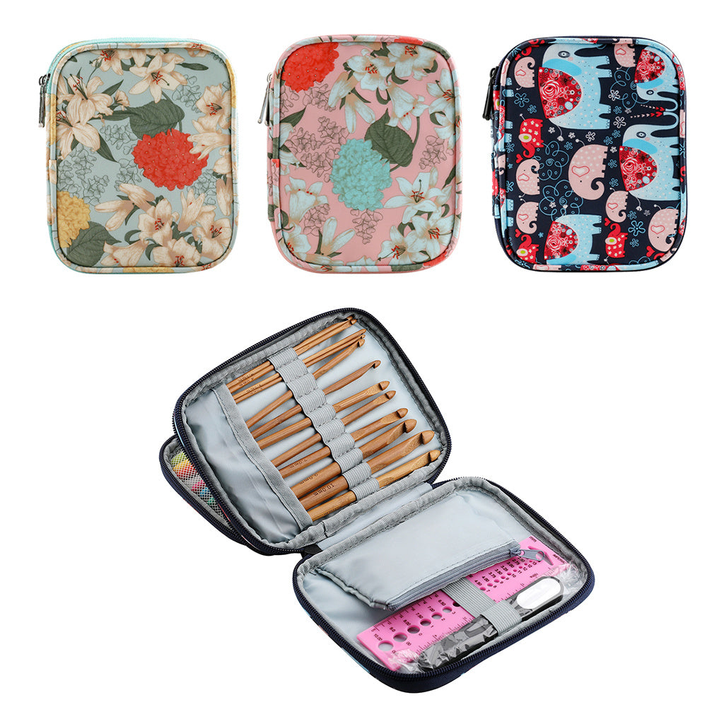 Double-layer Zipper Knitting Crochet  Sweater Needle Storage Bag