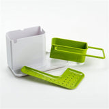 Cleaning supplies storage drain storage rack