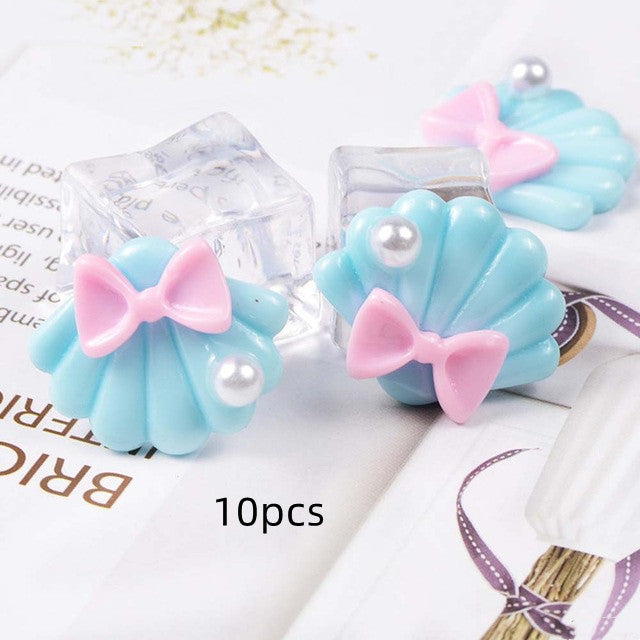 10Pcs Flatback Resin Shell Resin Cabochon For Scrapbooking