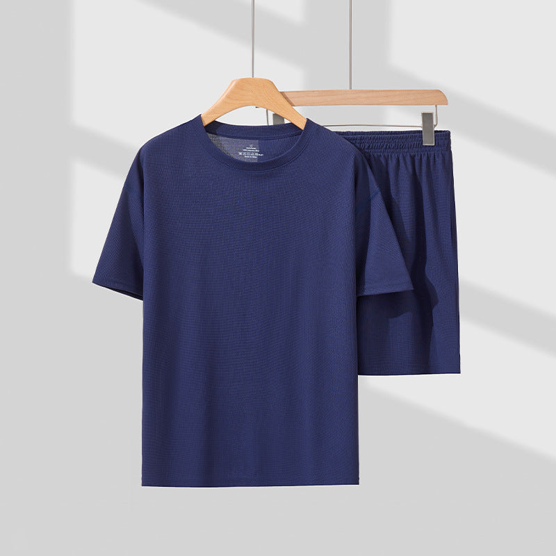 Women's Short-sleeved Clothes And Shorts Casual Loose Men's Home Wear Suit