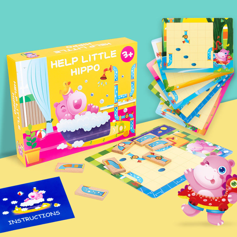 Children's Hippo Bathing Puzzle Board Game