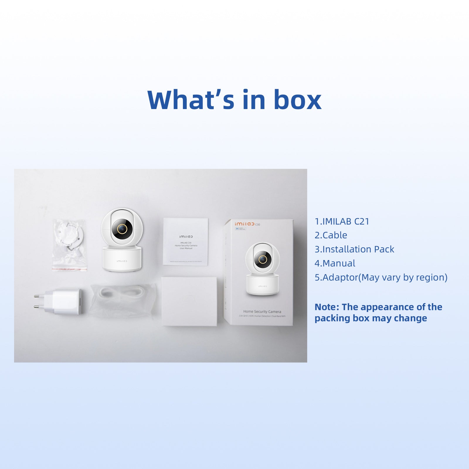 IMILAB C21 2.5K Камераи назоратӣ Vedio Wifi IP Smart дар дохили хона Амнияти кӯдак Монитор 360view Starlight Night Vision Cam