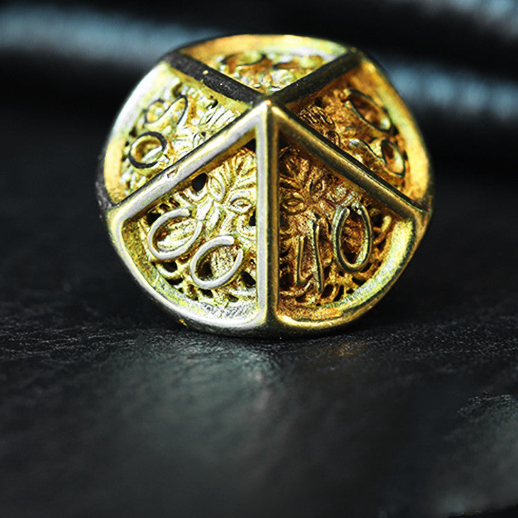 Brass Cutout Board Game Digital Dice
