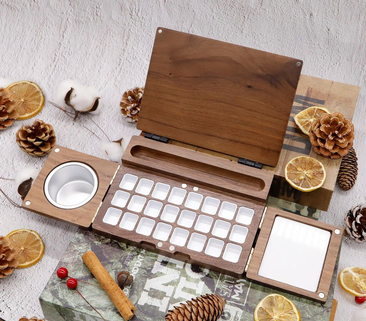Tri-fold Watercolor Drawing Board Portable Travel Painting Box