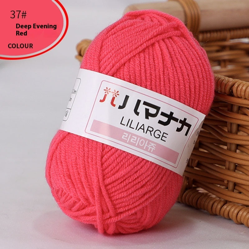 4-Strand Milk Cotton Thread Doll Crochet Knitting Wire Balls