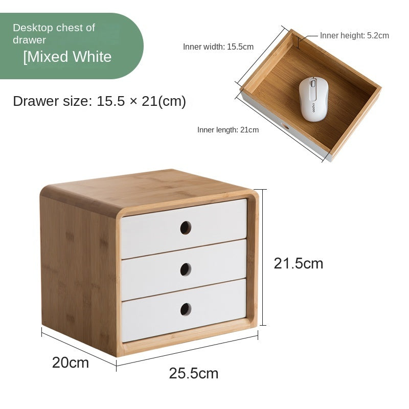 Nan Bamboo Computer Monitor Booster Organizer