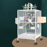 Қафаси паррандаи Parrot Xuanfeng бо Feeder Toy алаф лона чорводорӣ қуттии