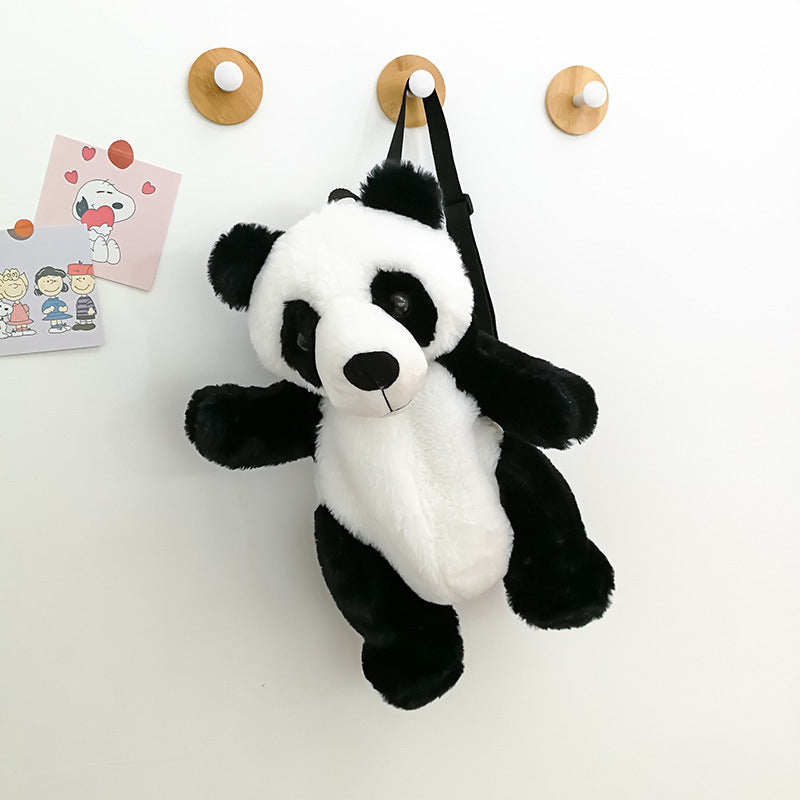 Cute Panda ҷузвдони хурди мӯд барои писарон ва духтарони мультфилми болишти Plush
