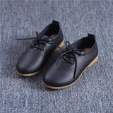Little Girl Soft-soled Peas Shoes Girls All-match Princess Single Shoes Children Lace-up Shoes
