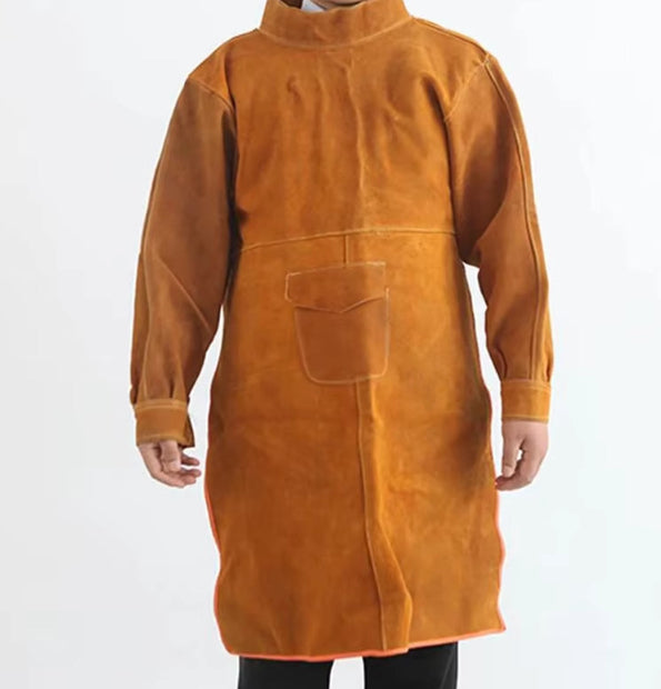 Cowhide Welding Bib Electric Welding Protective Clothing