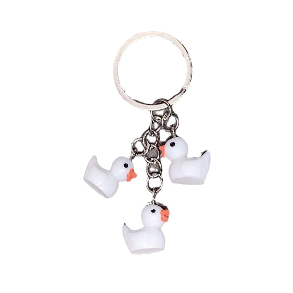Simple Resin Small Yellow Duck Keychain Animal Pendant Duck Pendant Key Chain Accessories For Women