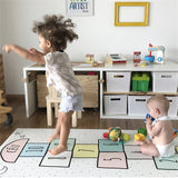 Nordic Style Digital Checkered Carpet Hopscotch Game Mat