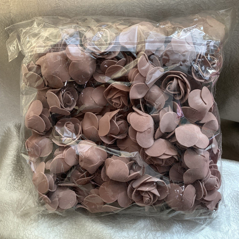 Lot 500Pcs Diameter 3cm Foam Rose Artificial Flowers Gifts Box Diy Wedding Christmas Home Decor art materials