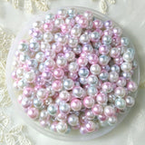 Color Acrylic No Hole Round Pearl Loose Beads Jewelry Making