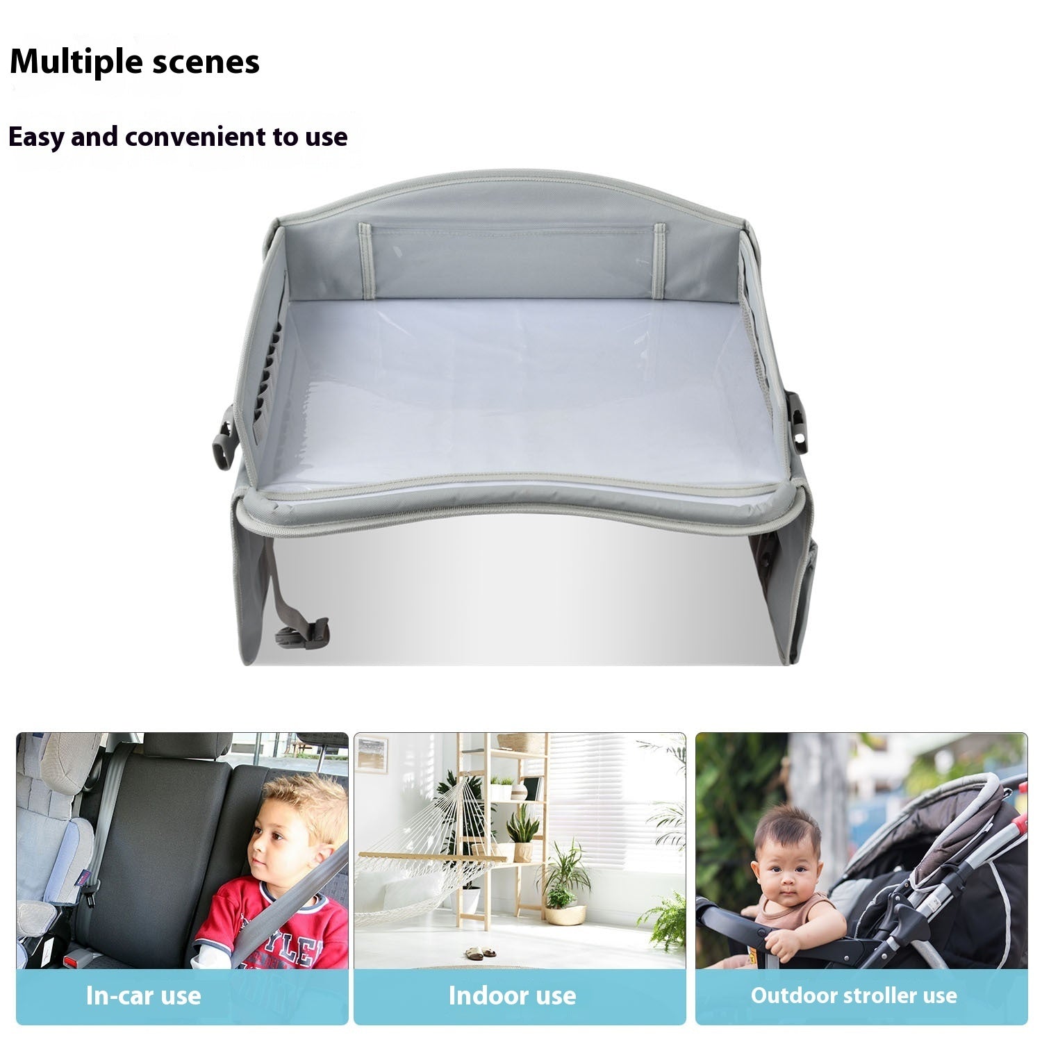 Car Safety Seat Tray Cart Meal Plate Game Student Drawing Bag