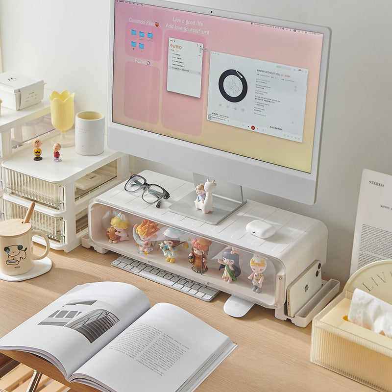 Computer Monitor Elevated Rack Multi-functional Storage Rack