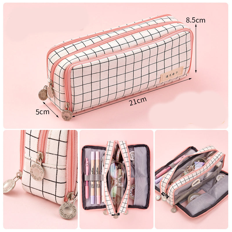 canvas stationery pencil case