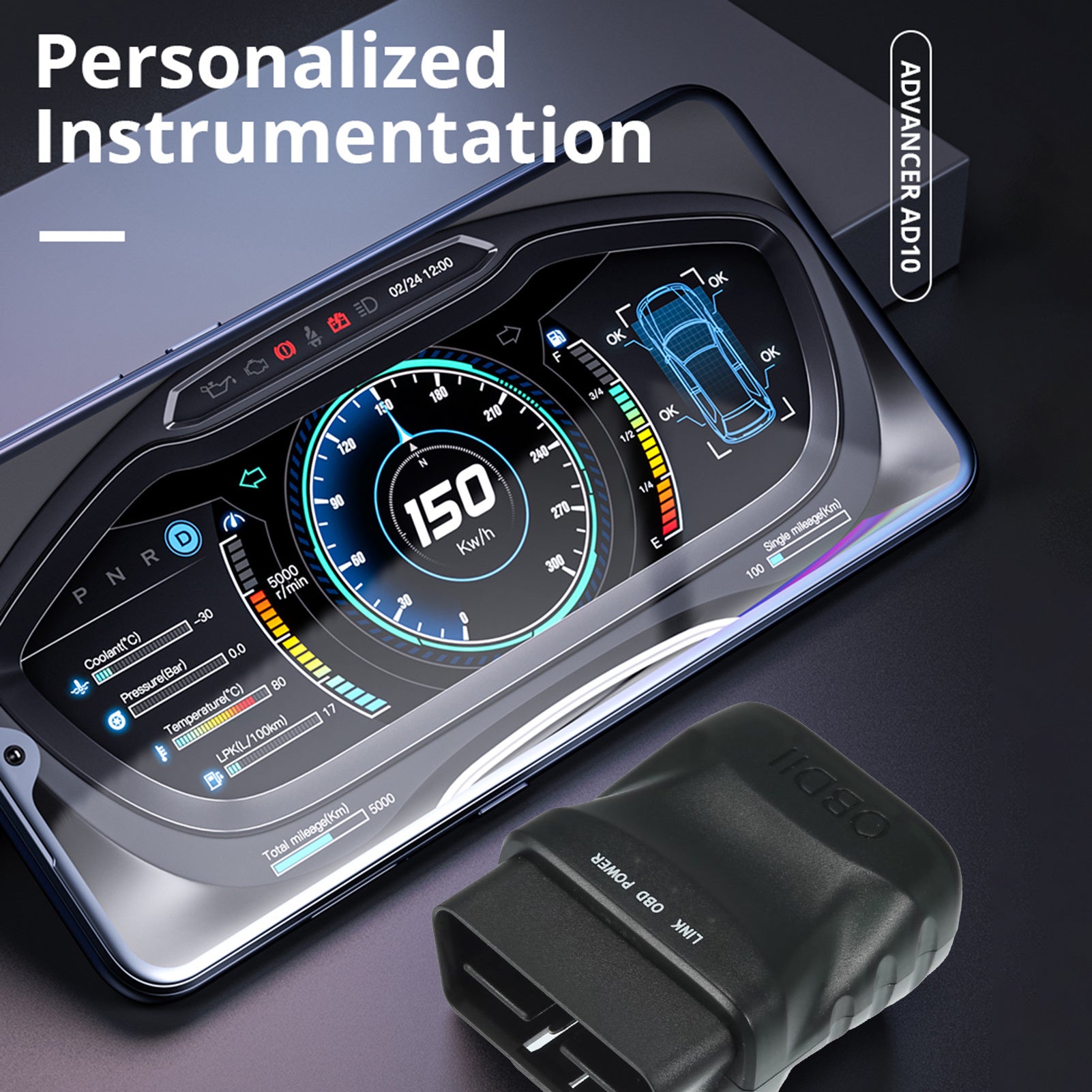 Car Simplicity Bluetooth Connection OBD2 Diagnostic Scanner