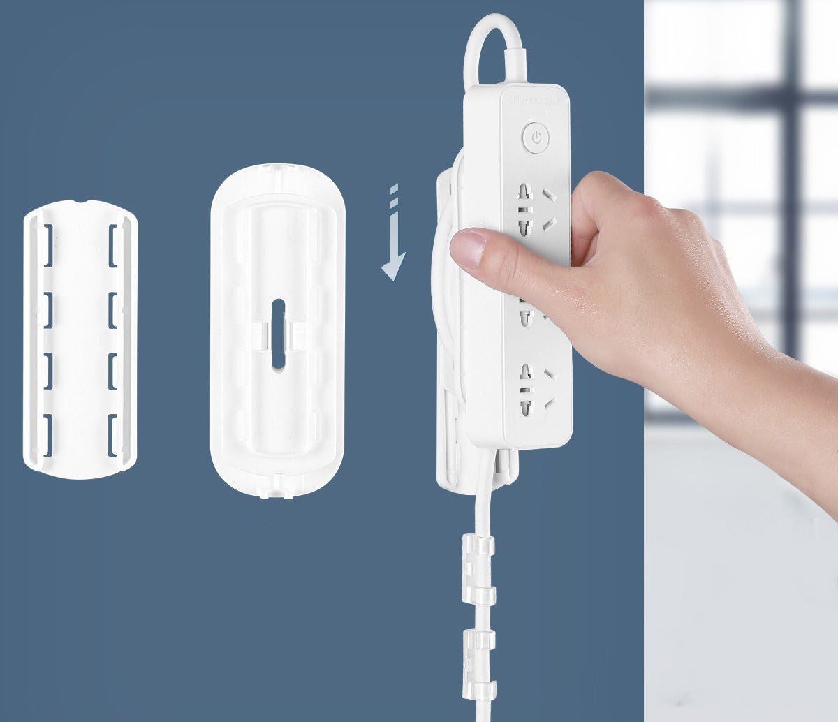 The socket holder is free of perforation and traceless wall-mounted