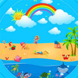 Inflatable water spray cushion