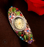 Popular Models High-grade Diamond National Wind  Painting Accessories Female Bracelet Watch