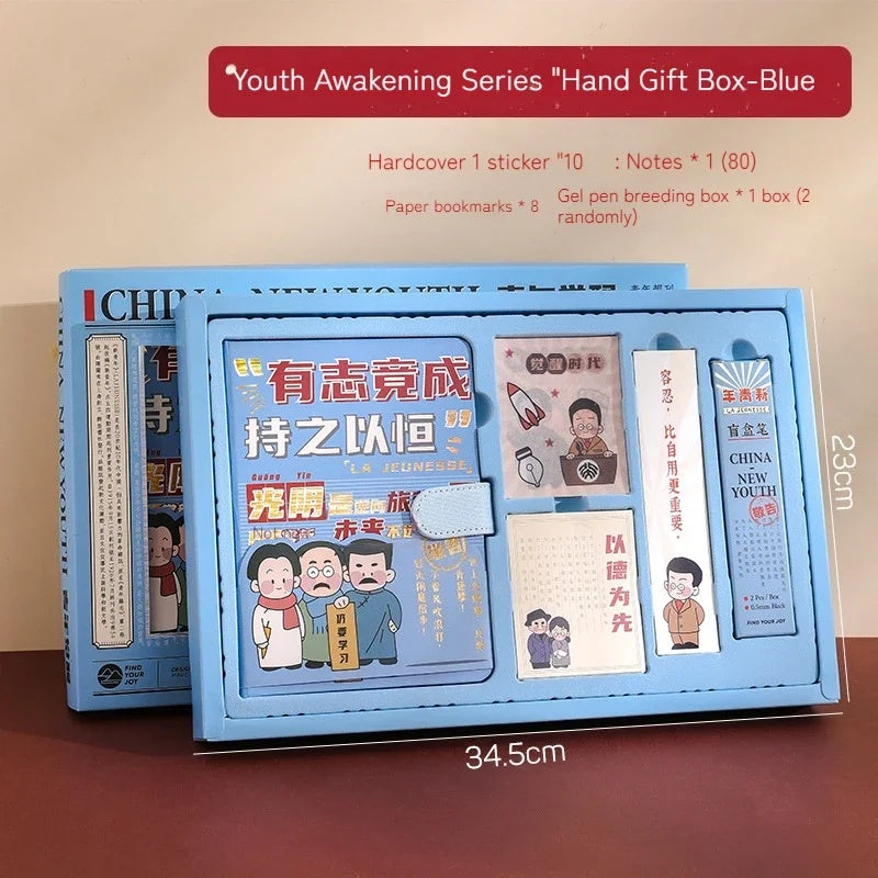 Handbook Set Gift Box Cute Girl Handbook Korean High Beauty Stationery Diary Office Supplies Cuadernos Gift Student Stationery