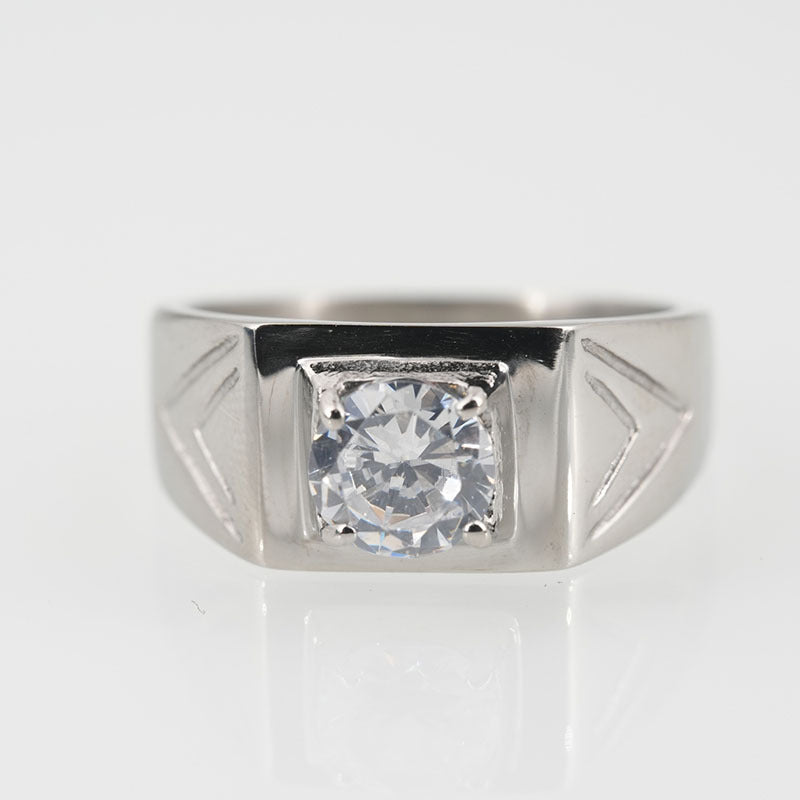 European And American Couple Inner Ring Brushed Ring