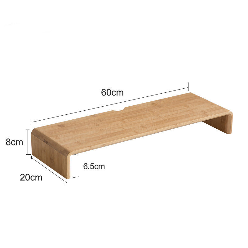 Nan Bamboo Computer Monitor Booster Organizer