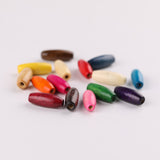 Natural Olive Shape Loose Wood Beads Coffee Black Handmade Wooden Puzzle DIY Jewelry Making