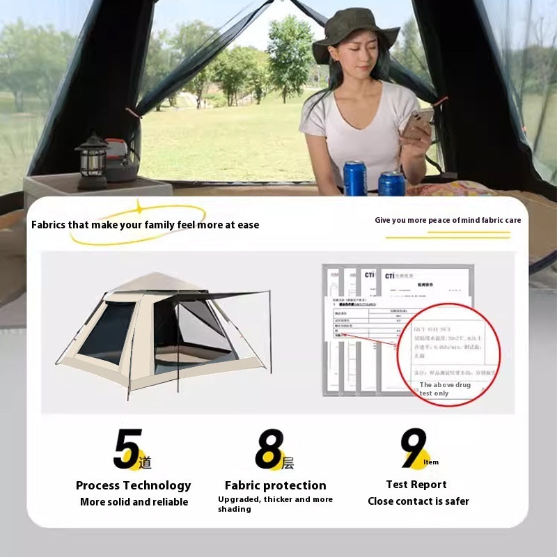 Automatic Outdoor Supplies Sun Protection Rain Proof Camping Equipment Portable Building-free