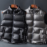 Men's Shiny Cotton Down Vest Jacket