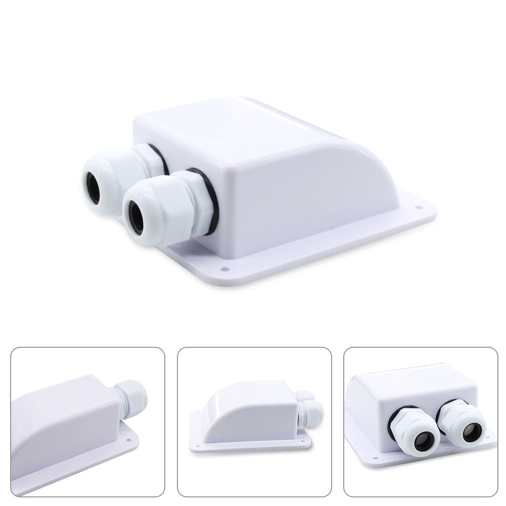 Solar Photovoltaic Plastic Bracket Double Hole ABS Photovoltaic RV Junction Box RV Roof Waterproof Junction Box