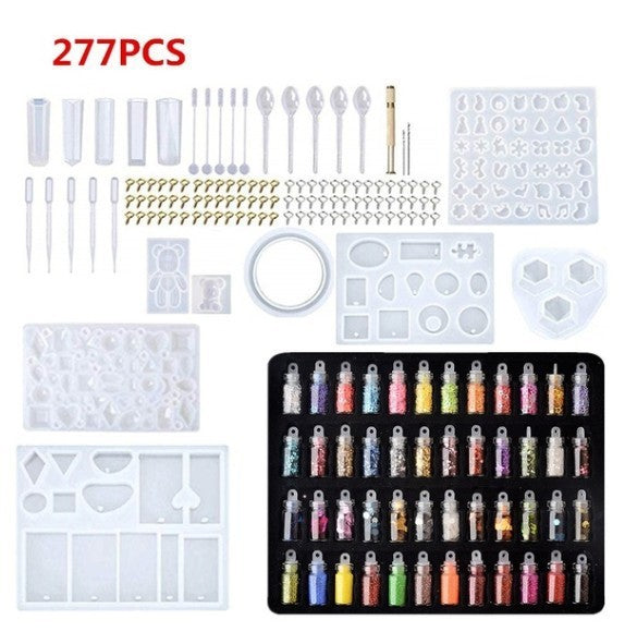 277 pieces of DIY jewelry pendant making geometric mould