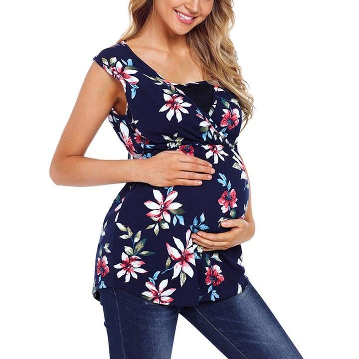 Занони ҳомиладор Floral Printed Vest Модари