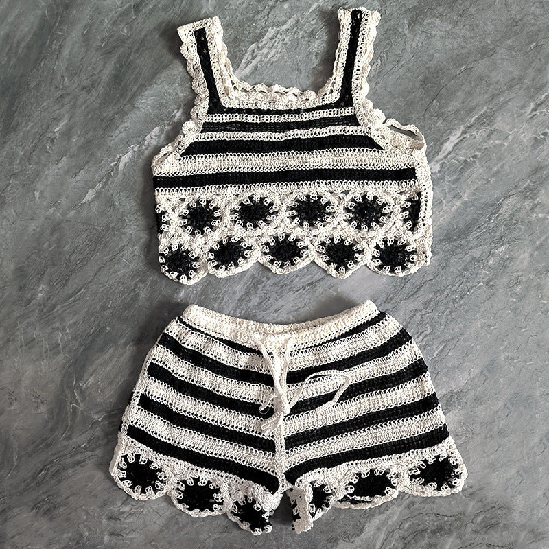Cutout Sling Summer New Fashion Crochet Knitting Suit