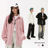 Драпированная рубашка с длинными рукавами, мужская рубашка-пальто в японском стиле