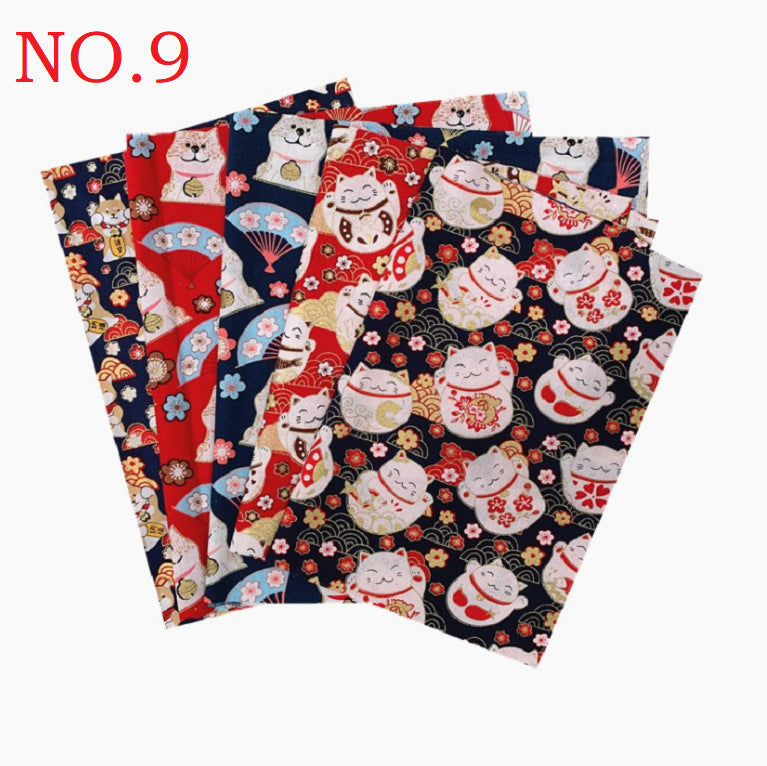 Diy Handmade Patchwork Group Pure Cotton Thickened Cotton Hemp Printed Fabric