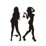 Bikini car stickers beauty reflective stickers