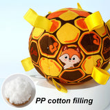Interactive Ball Dog Toy For Aggressive Chewers Training Decompress Bite Resistant Plush Handle Dog Toys With Bells Pet Supplies