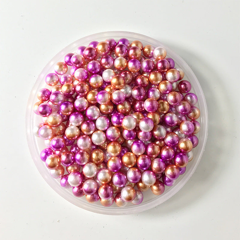 Color Acrylic No Hole Round Pearl Loose Beads Jewelry Making