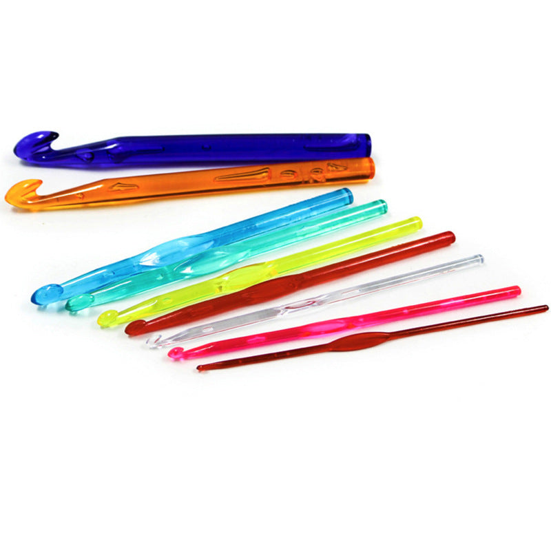 Knitting Tools Sweater Needle Plastic Color Crochet 15CM Set Of 9 OPP Bag Set Crochet Hook